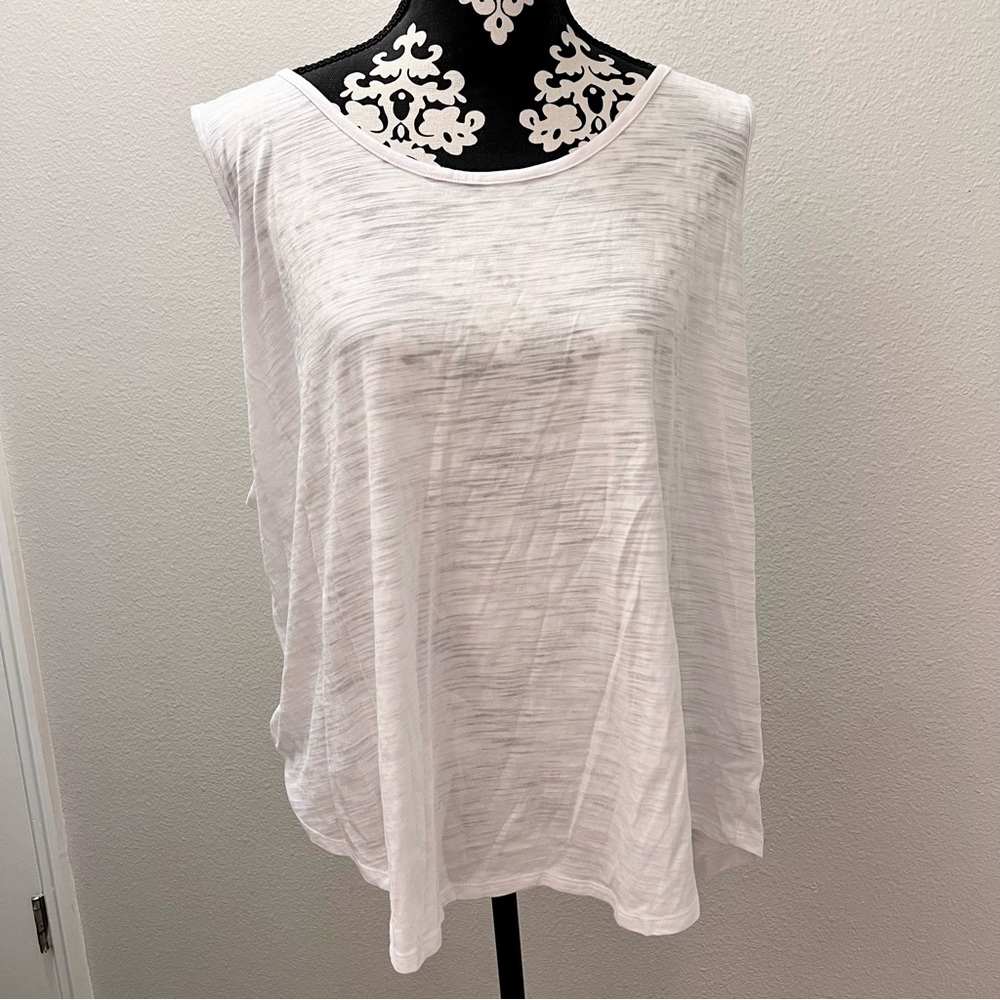 Dept 222 Women’s Semi Sheer White Luxury Tank Top Plus Size 2X Sleeveless